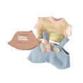 thumbnail image 4 of STARTIST 3 Pieces Mini 6 inch Doll Clothes Set Costumes Doll Clothes for Pendant Doll Colorful T suit, 4 of 9
