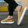 thumbnail image 3 of Dakaela Mens Slip on Sneakers Canvas Casual Dressy Work Loafers Low Top Walking Flats Shoes Khaki 11, 3 of 8