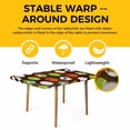 thumbnail image 4 of Brown Balls Table Cloths for 5 Foot Rectangle Tables, Baseball Tennis Basketball Football Patio Waterproof Elastic Fitted Tablecloths, Washable Rectangular Table Cover for Camping, 4 of 8