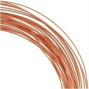 The Beadsmith Non-Tarnish Copper Half Round Craft Bead Wire 21Ga (21Ft)