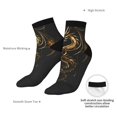 thumbnail image 4 of Bingfone Golden Dragon Tattoo Art Design Patterned Men's Women's Casual Cotton Socks, 4 of 5