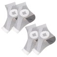 thumbnail image 1 of 2 Pairs Neuropathy Socks Breathable Men Women Pain Relief Foot Compression Sleeve Toeless Arthritis Ankle Protection Support Brace, 1 of 5