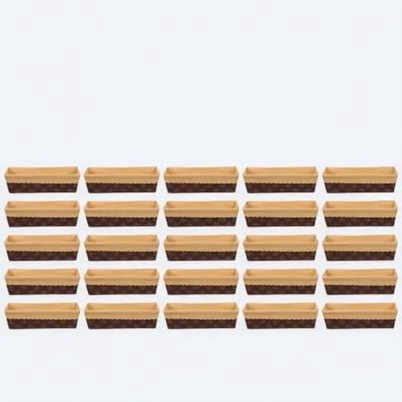 BESTOYARD Disposable Baking Mold Boat Shaped Toast Baking Pans Paper 25Pcs