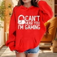 thumbnail image 5 of Gelikeya Funny Can't Hear You I'm Gaming Hoodies for Girls Cute Casual Sweatshirt Long Sleeve Pullover Shirts 3-12Y (Red, 4-5 Years), 5 of 5