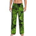 thumbnail image 5 of Mens Pajama Pants, Tiny Green Fern Leaves Soft Sleep & Lounge Pants for Men, Cuteness Casual PJ Bottoms Pants with Pockets, 5 of 7
