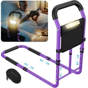 KEKOY Bed Rails for Elderly Adults, Beds Rail for Senior with Light & Storage Bag, Adjustable Safety Bedside Railing Support Steel Bar Mobility Assistant