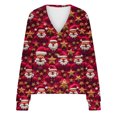 thumbnail image 5 of Chaqueta informal de manga larga sin capucha para mujer, cárdigan estampado a la moda, chaqueta informal de moda, camiseta de manga larga con cuello en V, chaqueta informal de manga larga con capucha,, 5 of 5