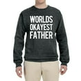 thumbnail image 2 of Wild Bobby,Worlds Okayest Father Gift for Father Dad Husband, Father's Day, Unisex Crewneck Graphic Sweatshirt, Heather Black, Small, 2 of 3