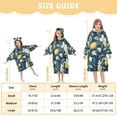 thumbnail image 4 of FORMRS Wearable Blanket Hoodie with Sleeves for Kids Cozy Flannel Sweatshirt, Floral Lemon, 4 of 7