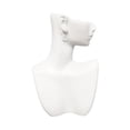 thumbnail image 3 of Silvertone Small White Megaphone Heart French Earrings, 3 of 4