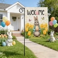 thumbnail image 4 of Welcome Easter Garden Flag 18x12 Inch 18x12 Inch Easter Bunny Spring Yard Flag Banners,Double-Sided Burlaps For Easter Basket Fillers Farmhouse Spring Outdoor Patio Home Party Decorations, 4 of 7