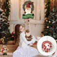 thumbnail image 4 of Christmas Decoration Rattan Circle With Fabric Doll Handmade Decor, 4 of 5