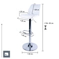 thumbnail image 3 of Set 4 Bancos Altos Ajustable Con Respaldo Para Barra Cocina blanco, 3 of 8