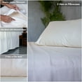 thumbnail image 4 of Home Prides 100% Cotton Full Sheets Set, 400 Thread Count, Ultra Soft Sateen 4-Piece Bedding Set, 15" deep pocket, OEKO-TEX Certified Bed Sheets, Pearl Ivory, 4 of 8