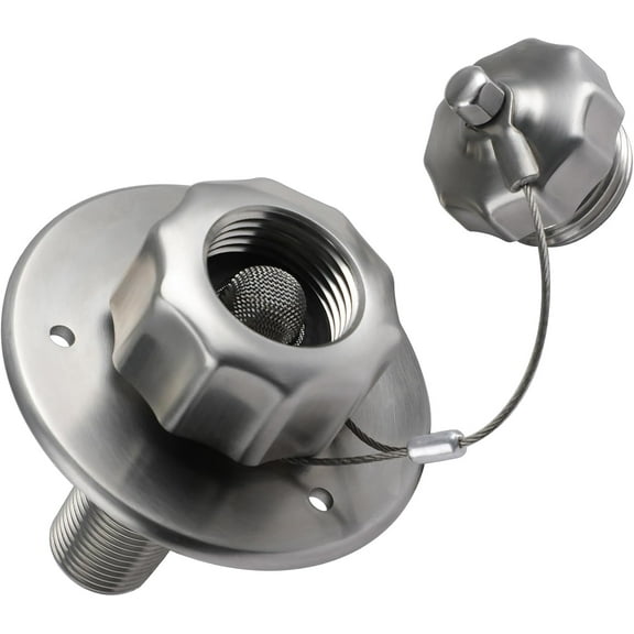 All Metal RV City Water Inlet with Check Valve, RV Water Inlet Replacement, RV Water Fill Inlet,RV Water Inlet Connection for for RV Camper Motorhome Trailer Marine