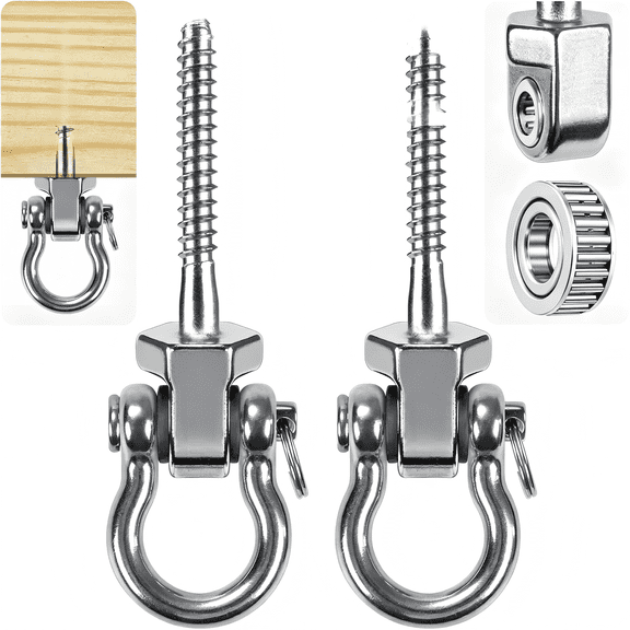 Per-Fit Heavy Duty Swing Hangers Stainless Steel with Bearings, 1500LB Capacity, 2-Pack, A-Frame Swing Set Replacement Parts for Porch Swings & Tree Swings