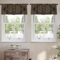 thumbnail image 2 of LALILO Kitchen Curtain Valance Geometrical Art Gold And Rod Pocket Window Curtain 52"x 18" Set of 2, 2 of 5