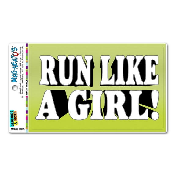 Run Like A Girl - Running Cross Country MAG-NEATO'S(TM) Car/Refrigerator Magnet