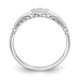 thumbnail image 2 of 14k White Gold Claddagh Ring Celtic, 2 of 9