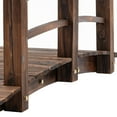 thumbnail image 6 of Outsunny 5 ft Wooden Garden Bridge Arc Stained Finish Footbridge with Railings for your Backyard, Stained Wood, 6 of 9