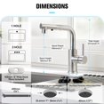 thumbnail image 3 of CREA Black Kitchen Faucet with Pull Out Sprayer, Pot Filler Faucet RV Prep Sink Outdoor Faucet Wet Bar Faucet, Single Handle Bar Sink Faucet with Deck, 3 of 8