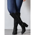 thumbnail image 6 of Women's Extra Wide Calf Knee High Boots True Wide Width Chunky Heeled Boot Comfortable Plus Size Tall Long Gogo Boots for Women., 6 of 7