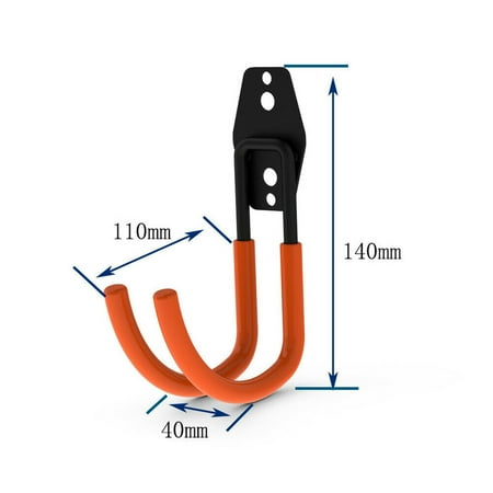 

Top-Max Garage Hooks - 4 Pcs Set Steel Heavy Duty Garage Storage Hooks for Organizing Power Tools Utility Wall Mount Garage Hanger S/M/L Size Square/Round Hook