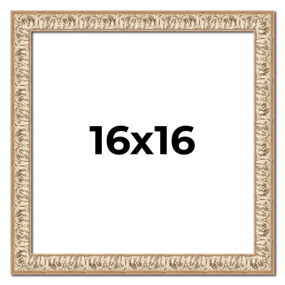 16x16 Frame White Real Wood Picture Frame Width 1.5 inches | Interior Frame Depth 0.5 inches |