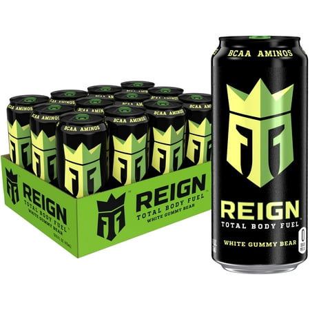 (12 Cans) Reign White Gummy Bear 16 oz