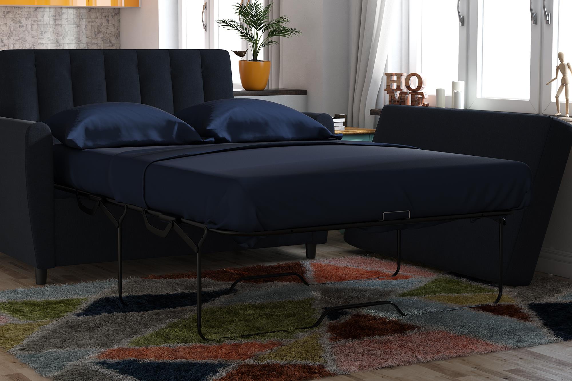 Novogratz Futon & Twin Sleeper Sofa 4 Piece Brushed Microfiber Sheet Set, Multiple Colors