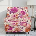 thumbnail image 2 of Xixirimido Retro Colorful Peony Floral Recliner Chair Cover 4-Pieces Lazyboy Cover for Recliner Chair with Storage Pockets Furniture Protector for Living Room Printed Sofa Slipcover, 2 of 8