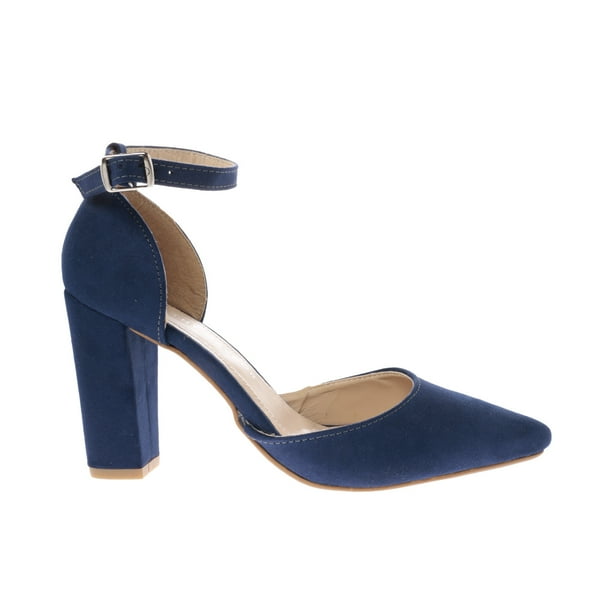 Zapatillas Paulina color azul marino con ajuste de hebilla en el tobillo 22.0 Dorothy Gaynor Zapatillas Paulina color azul marino con ajuste de hebilla en el tobillo 22.0