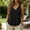 A219 Black, variant on Womens Linen Contrast Trim V Neck Tank Top Sleeveless Summer Casual Basic Solid Color Lightweight Breathable Workout Athletic Layering Fashion Vest Comfort Relaxed Fit Soft Shell Tops Shirts