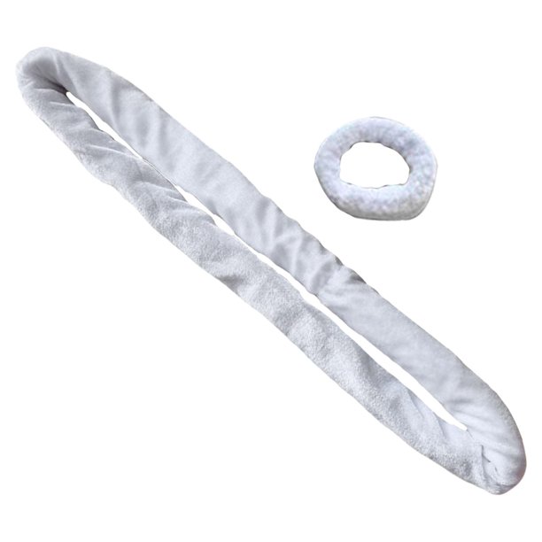Aro ligero Lyra con asa de mano, poliéster, versátil y práctico, con pequeño círculo para fitness blanco