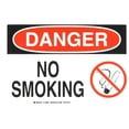 thumbnail image 1 of Brady 132001 No Smoking Signs, 7" Height x 10" Width, Black/Red/White, 1 of 1