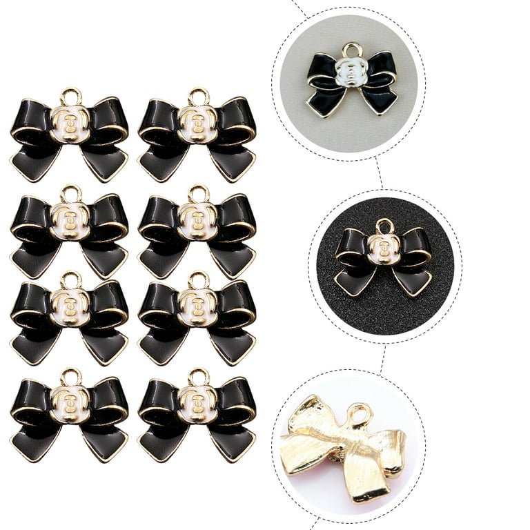 20Pcs Creative Bow Pendants Alloy Charms Jewelry Making Charms for DIY