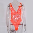 thumbnail image 5 of Gibobby Conjunto de lencería Conjunto de Liguero con Sujetador de Encaje, Lencería Elegante y Exquisita para Mujer para Noche de Bodas, Luna de Miel y Más(Naranja, G), 5 of 5
