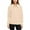 Beige, variant on ManxiVoo Women's Quarter-Zip Hoodie Brushed Fleece Long Sleeve Pocket Detail Comfort Fit Casual Winter Loungewear L Size Beige
