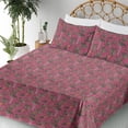 thumbnail image 3 of Ambesonne Tropical Fitted & Flat Sheet with Shams 4 Pcs Set, Wild Zebra Flamingo Toucan, Full, Warm Taupe Charcoal Grey, 3 of 5