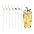 thumbnail image 1 of 6 Piezas de Popotes de Vidrio Reutilizables, Popote de Vidrio de 7.87" Resistente a Roturas, Popotes Lindos y Transparentes para Whisky, Café, Jugo, Refrescos, Té, Azul/Verde/Rosa/Gris/Blanco/Amarillo, 1 of 6