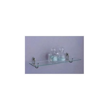 Preston Glass Shelf - Neu Home Glass Shelf with Satin Nickel Mounts