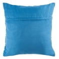 thumbnail image 3 of SAFAVIEH Clairtaon Metallic Cowhide 20" x 20" Geometric Pillow, Blue/Silver, 3 of 4