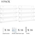 thumbnail image 3 of ZOOFOX 8 Pack Clear Vinyl Record Display Shelf, 12" Wall Mounted Acrylic Vinyl Record Holder with Installation Hardware, Album Record LP Display Rack for Records Collector, Store, Home or Office, 3 of 7