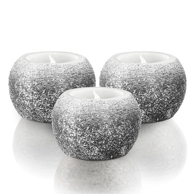 Velas LED FURORA LIGHTING Negro Brillante sin Llama para Decoración de Boda