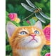 thumbnail image 1 of Cuadros Decorativos Kits de diamantes de imitación de pintura de diamante de gato y libélula de taladro redondo completo DIY 5D Wdftyju embutido en tela, 1 of 9