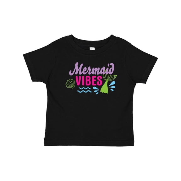 Inktastic Mermaid Vibes with Tail and Seashell Girls Baby T-Shirt
