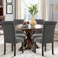 thumbnail image 6 of Parsons Fabric Upholstered Tufted Dining Chair, Gray, Set of 2, 6 of 7