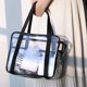 thumbnail image 3 of Bolsas de viaje transparentes para artículos de tocador, bolsa de aseo transparente, bolsa de cosméticos de viaje grande, bolsa de equipaje con cremallera de PVC transparente impermeable con, 3 of 5
