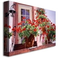 thumbnail image 2 of Trademark Art "Geraniums on the Stairs" Canvas Wall Art by David Lloyd Glover, 2 of 2