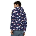 thumbnail image 4 of Kdxio Lama in Space Print Men Hoodies Casual Hoodies for Men with Zip Pockets Full Zip Long Sleeve Sweatshirt Sports Hooded Jacket-3X-Large, 4 of 5